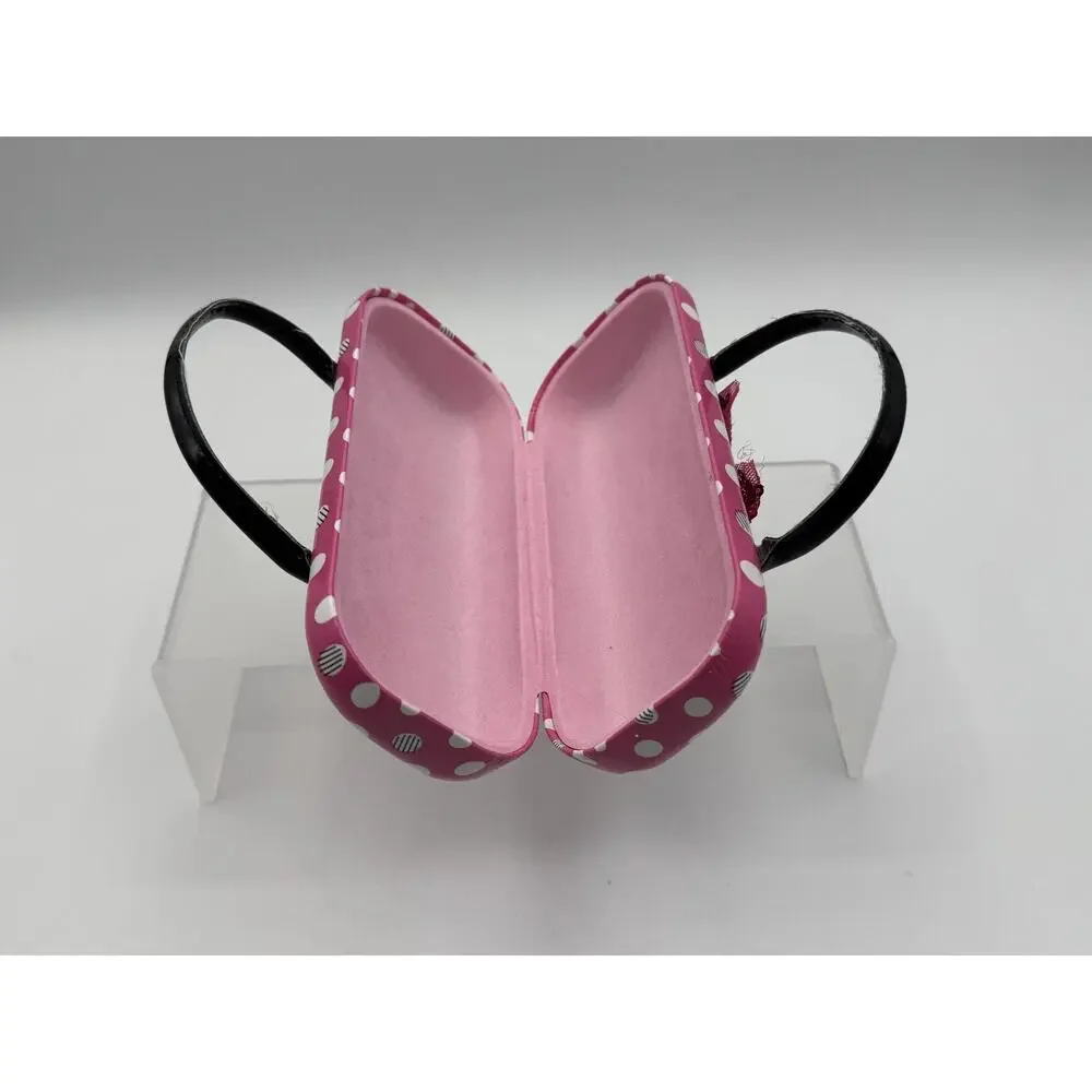 Minnie Mouse Pink Polka Dot Hard Shell Sunglasses Case w/ Handle and Bow Girls.